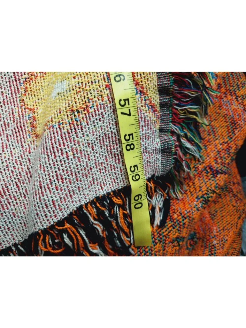 Monarch Butterfly Tapestry Blanket Throw Fringed 60